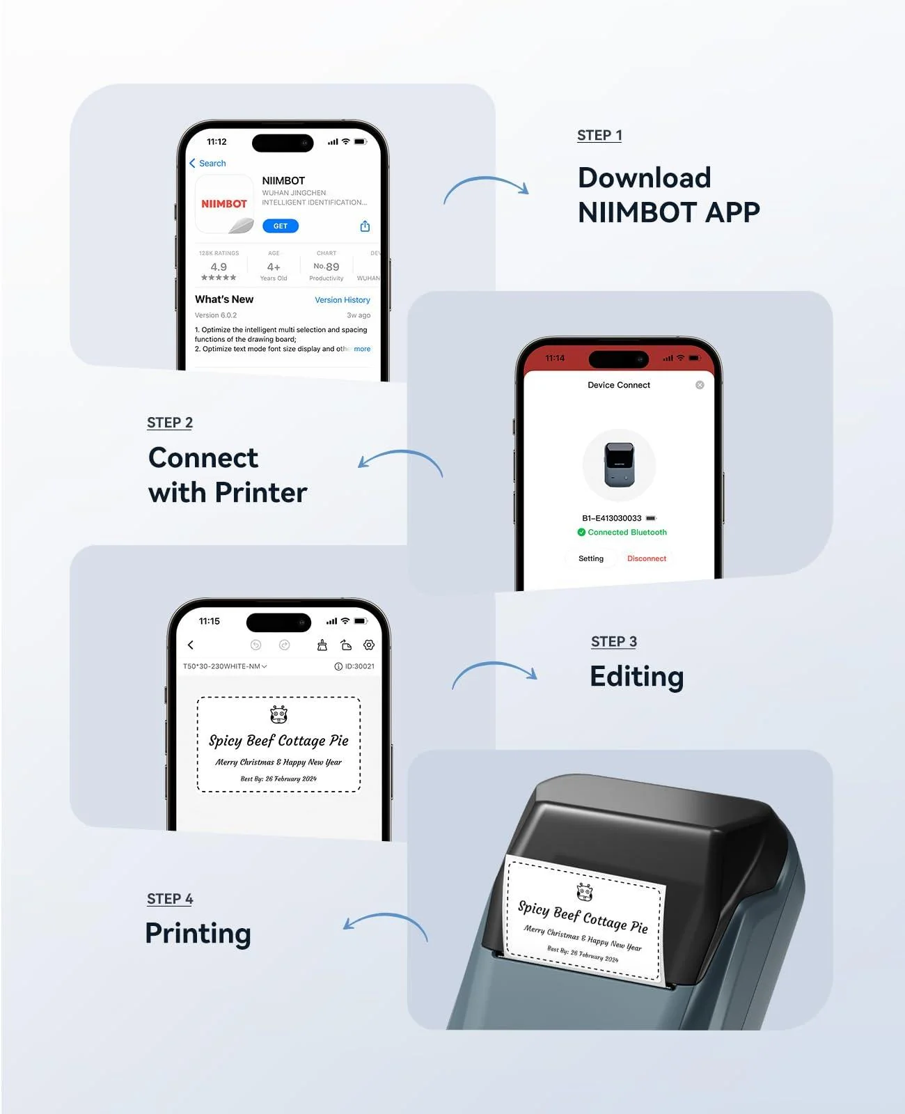 NIIMBOT B1 Inkless Thermal Label Printer, Create Professional Business Labels with Ease - Image 8