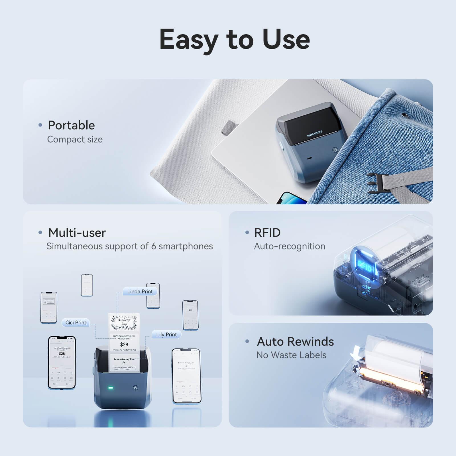 NIIMBOT B31 Bluetooth Thermal Label Maker- Essential Tool for Small Businesses - Image 8