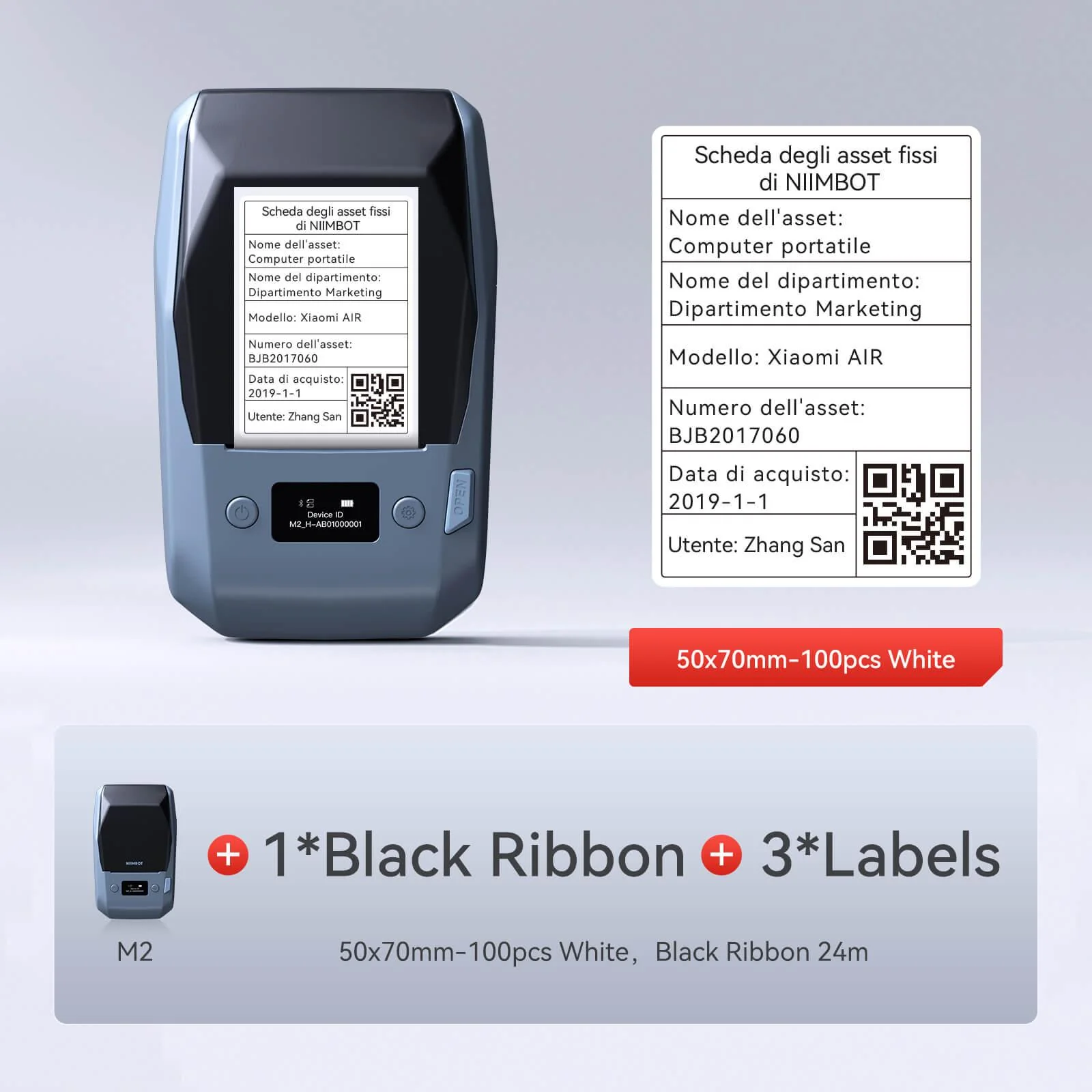 NIIMBOT M2 Thermal Transfer Label Maker, Smart Color Printing with Phones & PC for Office, Lab, Vial Bottle - Image 25