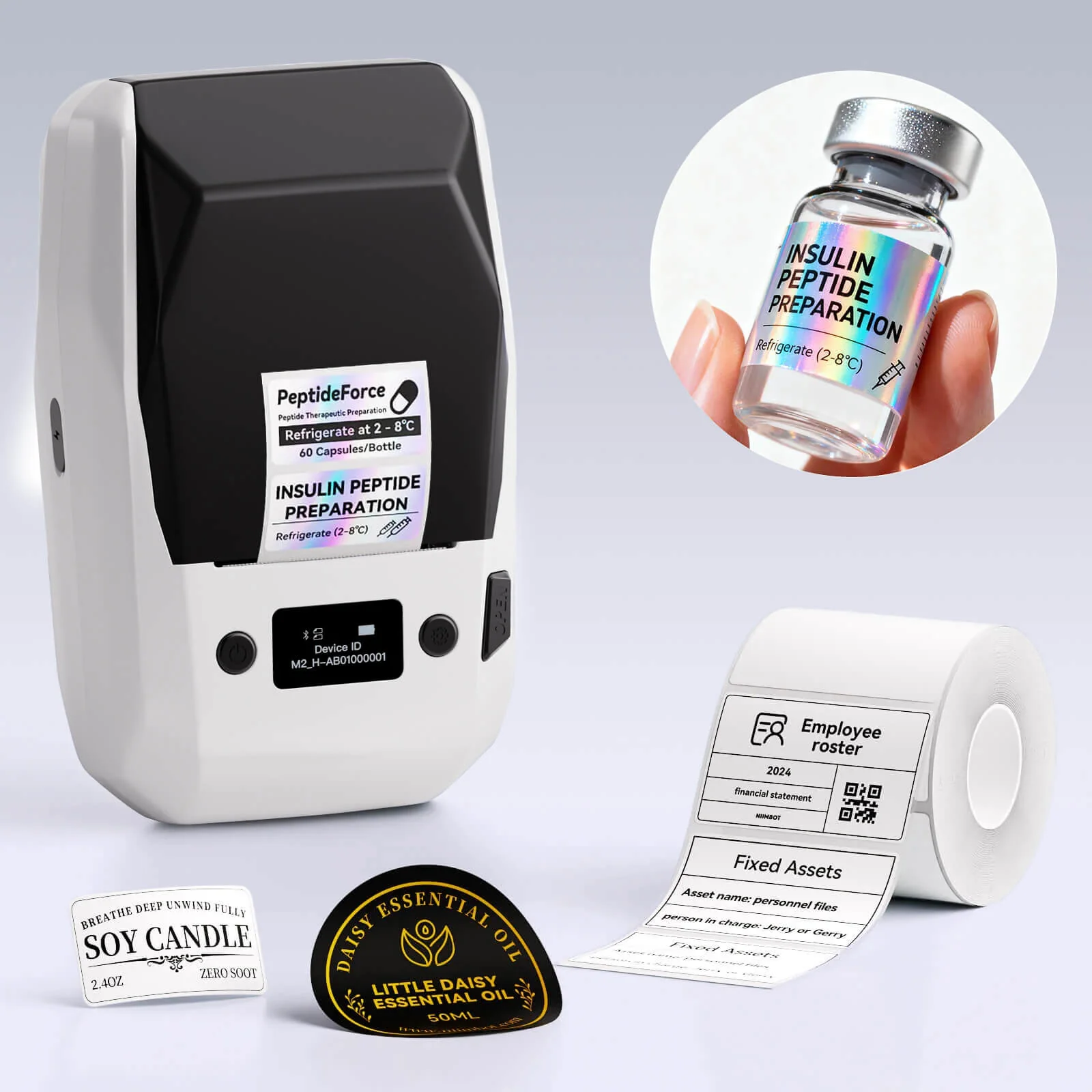 NIIMBOT M2 Thermal Transfer Label Maker, Smart Color Printing with Phones & PC for Office, Lab, Vial Bottle - Image 28