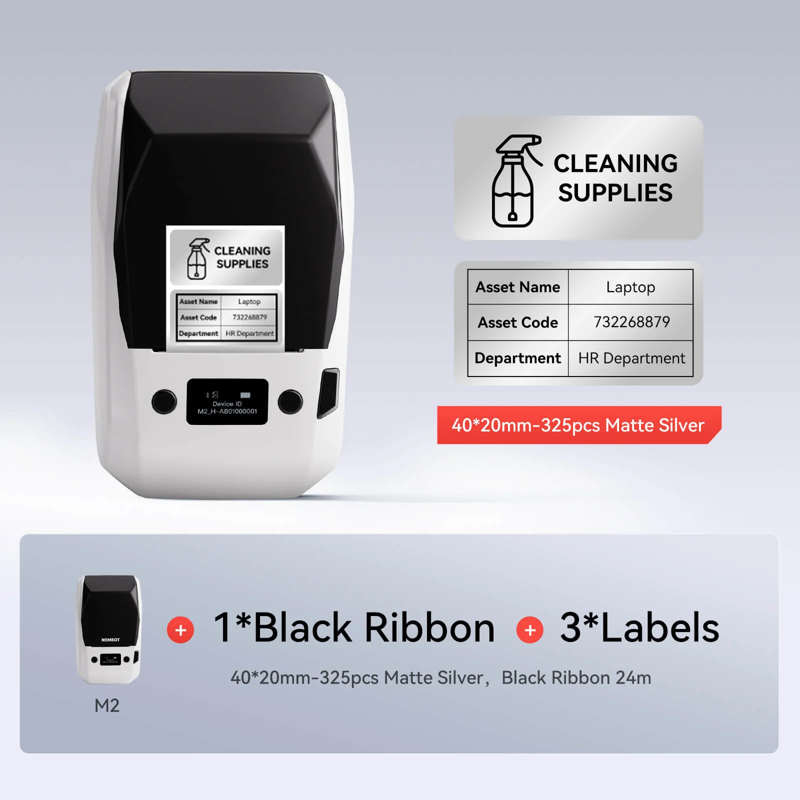 NIIMBOT M2 Thermal Transfer Label Maker, Smart Color Printing with Phones & PC for Office, Lab, Vial Bottle - Image 33
