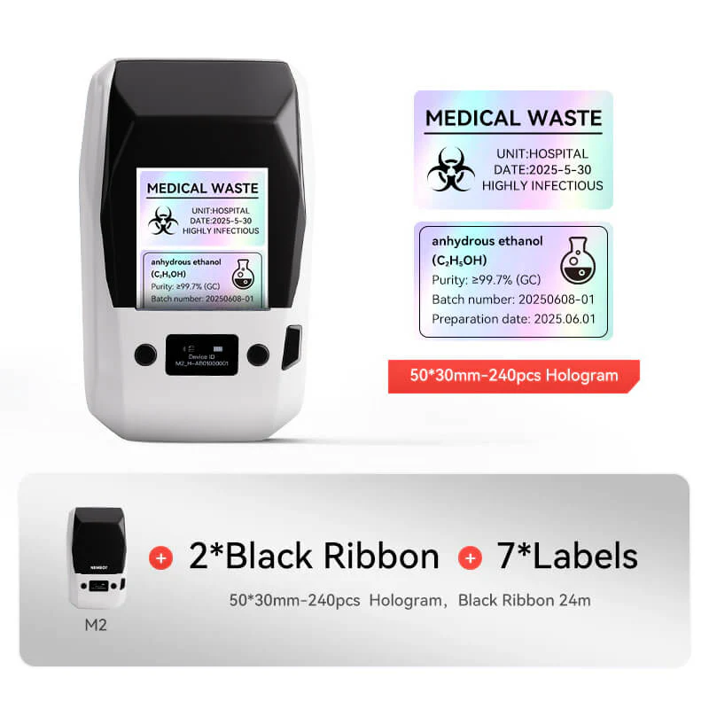 NIIMBOT M2 Thermal Transfer Label Maker, Smart Color Printing with Phones & PC for Office, Lab, Vial Bottle - Image 43
