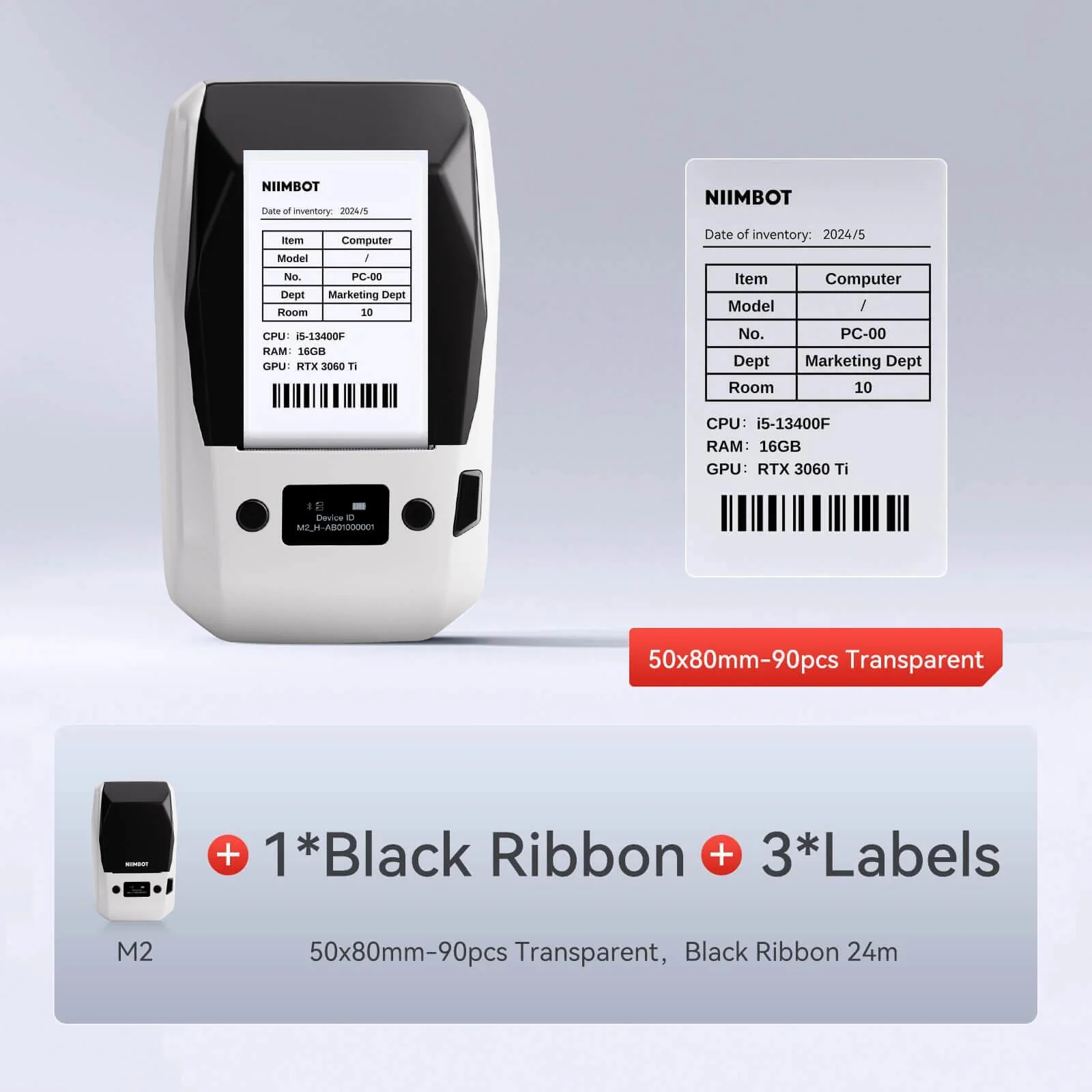 NIIMBOT M2 Thermal Transfer Label Maker, Smart Color Printing with Phones & PC for Office, Lab, Vial Bottle - Image 51