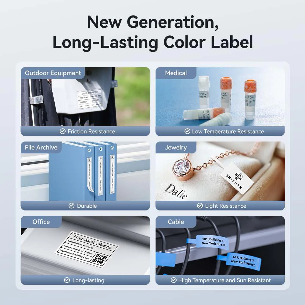 NIIMBOT M2 Thermal Transfer Label Maker, Smart Color Printing with Phones & PC for Office, Lab, Vial Bottle - Image 6