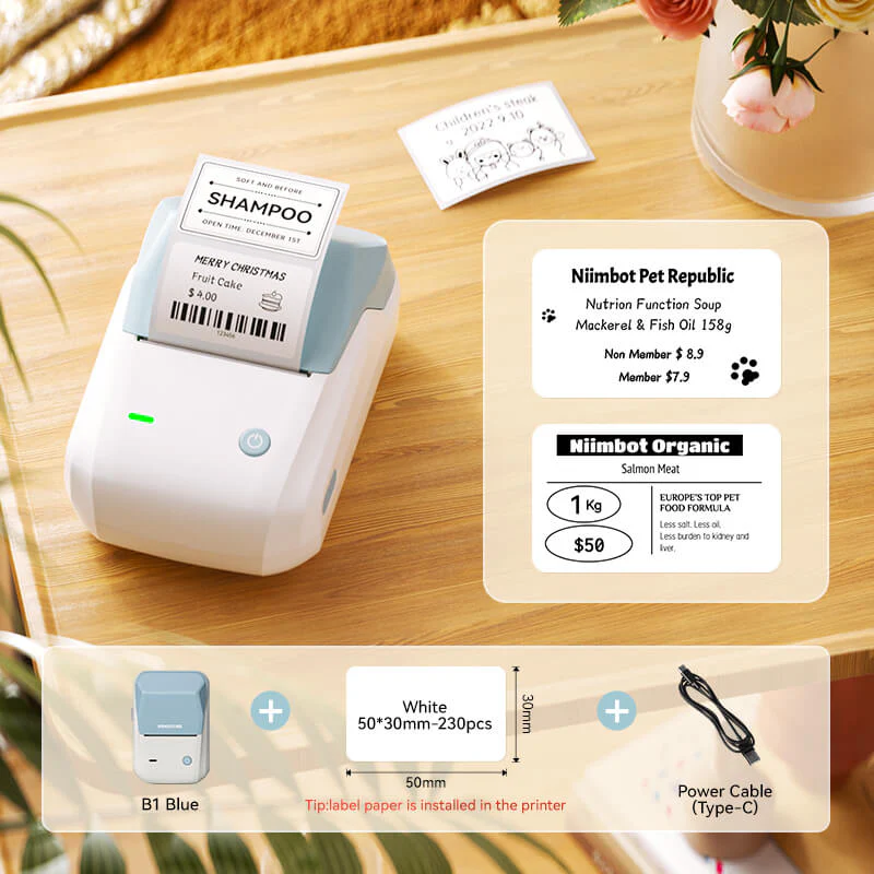 NIIMBOT B1 Thermal Food label printer for Home, Business Support Android, iPhone, Windows - Image 10