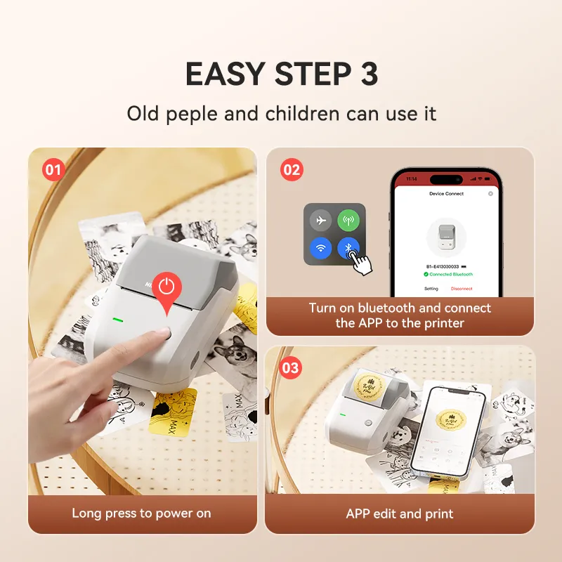 NIIMBOT B1 Thermal Food label printer for Home, Business Support Android, iPhone, Windows - Image 7
