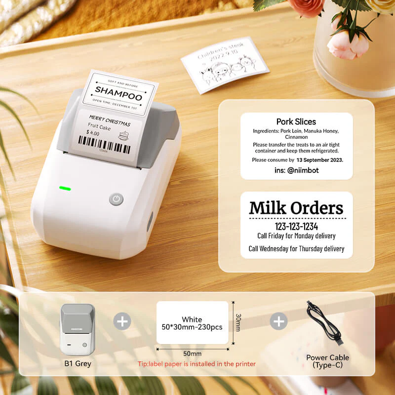NIIMBOT B1 Thermal Food label printer for Home, Business Support Android, iPhone, Windows - Image 9