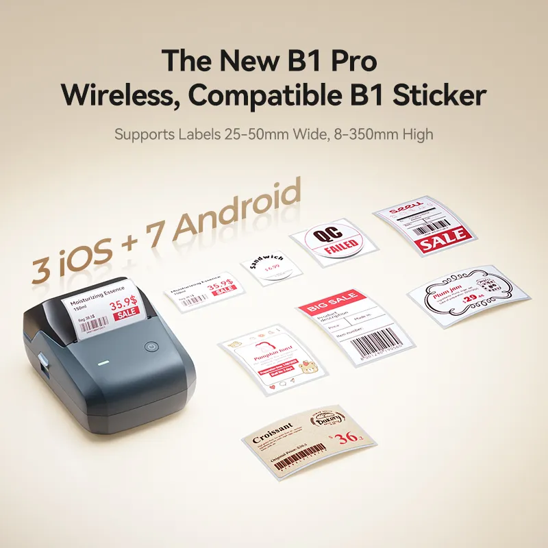 NIIMBOT B1 Pro Label Maker, 300DPI HD Label Printer, Ideal for Notes, Photos, Study and Work - Image 6