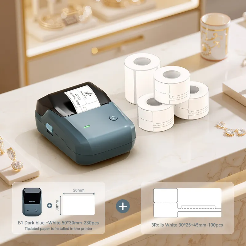 NIIMBOT B1 Thermal Jewelry Label Printer set (with 3 Rolls Jewelry Labels), for Jewelry sales, Support Android, iPhone, Windows - Image 10