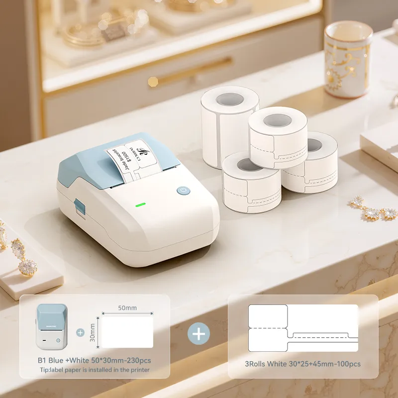 NIIMBOT B1 Thermal Jewelry Label Printer set (with 3 Rolls Jewelry Labels), for Jewelry sales, Support Android, iPhone, Windows - Image 12