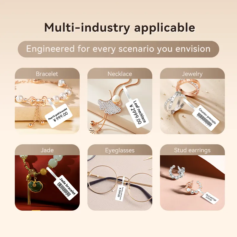 NIIMBOT B1 Thermal Jewelry Label Printer set (with 3 Rolls Jewelry Labels), for Jewelry sales, Support Android, iPhone, Windows - Image 3