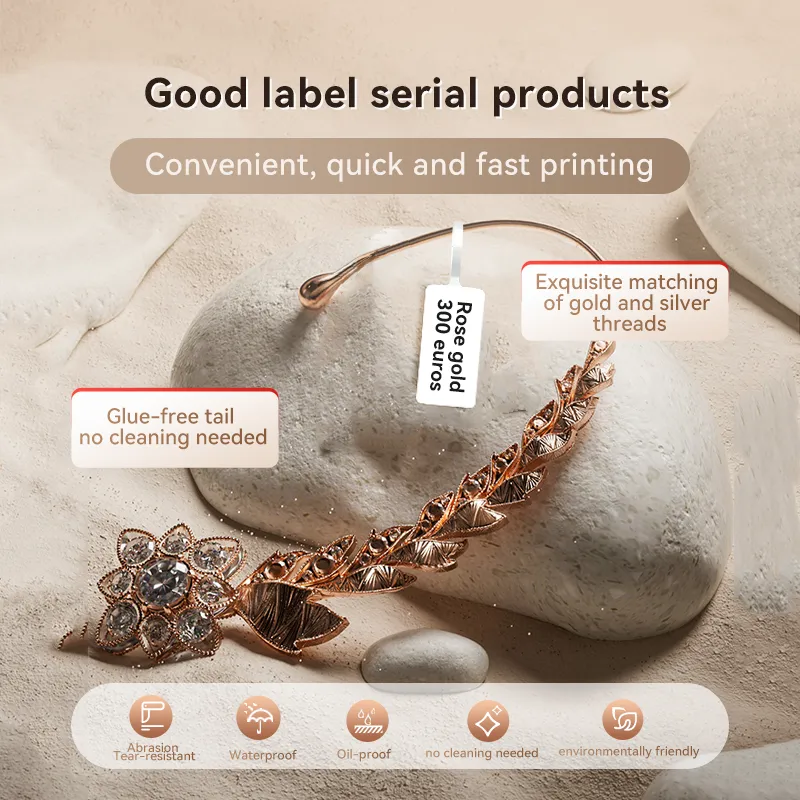 NIIMBOT B1 Thermal Jewelry Label Printer set (with 3 Rolls Jewelry Labels), for Jewelry sales, Support Android, iPhone, Windows - Image 4