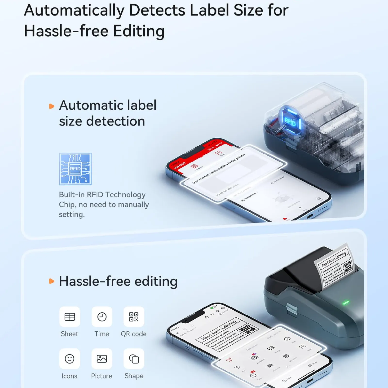 NIIMBOT B1 Multifunctional Office Label Printer for Home, Business Support Android, iPhone, Windows - Image 9