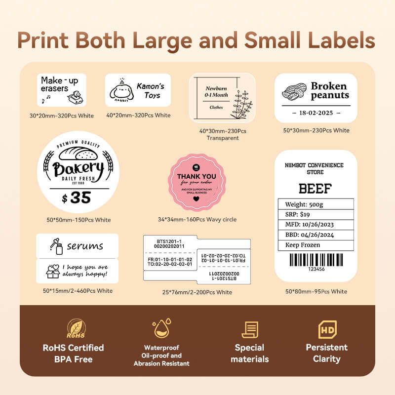 NIIMBOT B2 Label Maker, Thermal Label Printer, Portable Inkless Label Makers for Home/Office/Business - Image 11