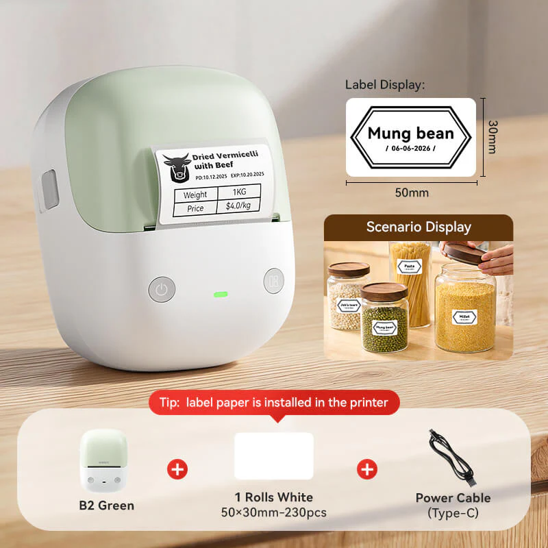 NIIMBOT B2 Label Maker, Thermal Label Printer, Portable Inkless Label Makers for Home/Office/Business - Image 12