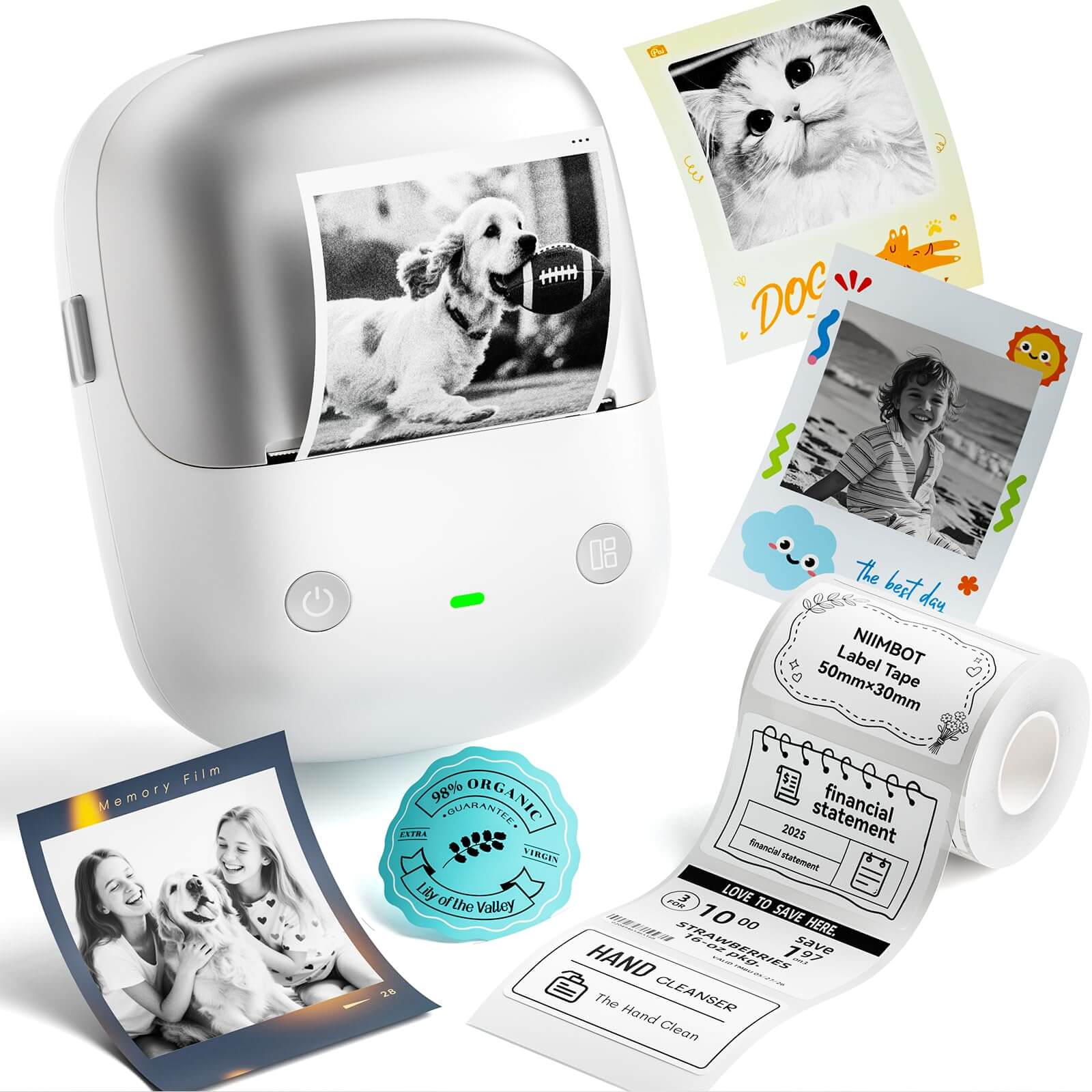 NIIMBOT B2 Pro 300 DPI High Definition, Portable Thermal Label Printer with Fun APP for Photos, Scrapbook, Home,School Oragnization - Image 9
