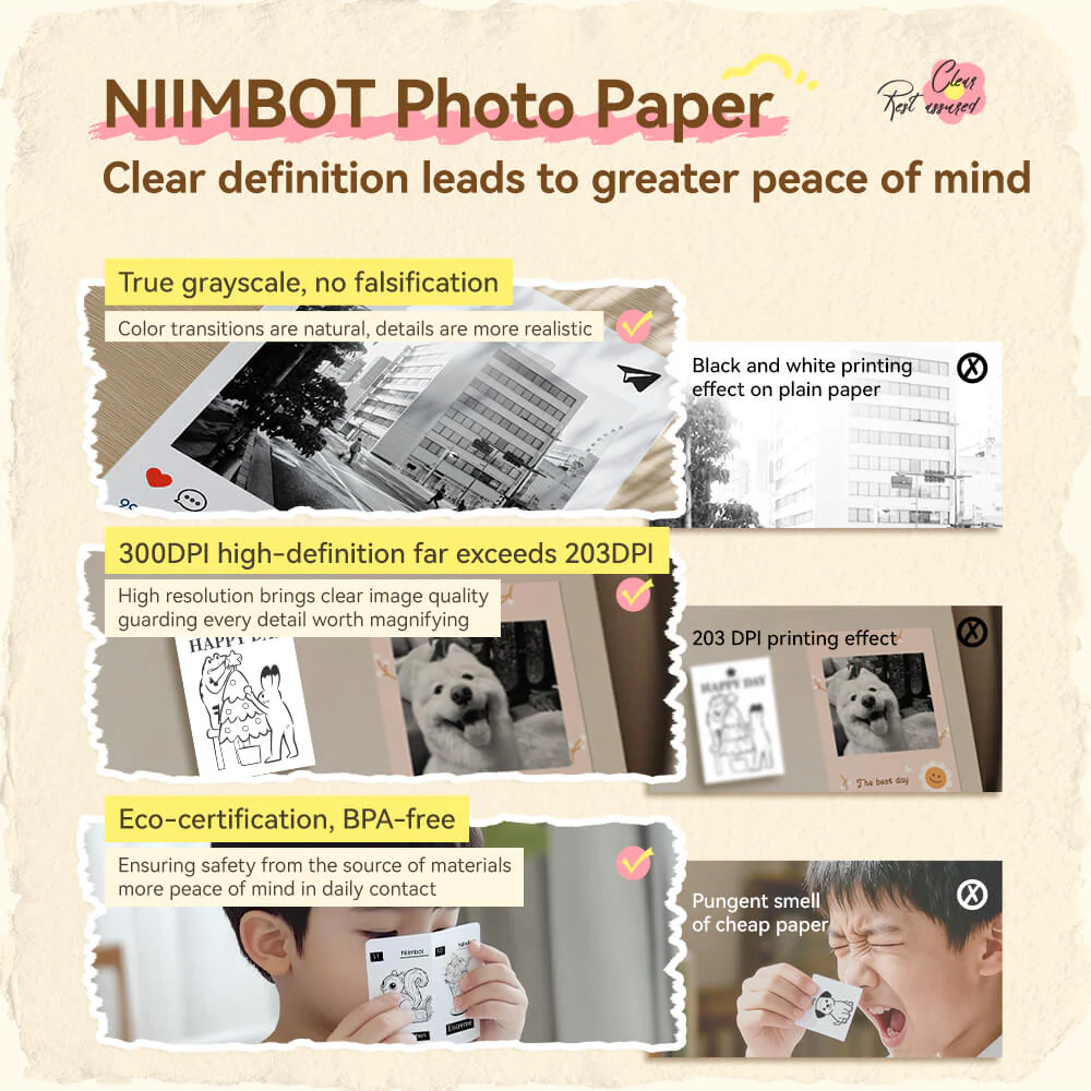 NIIMBOT B2 Pro Photo Maker Machine, 300 DPI High Definition, Portable Thermal Pohoto Printer with Fun APP for Photos, Scrapbook, Home - Image 5