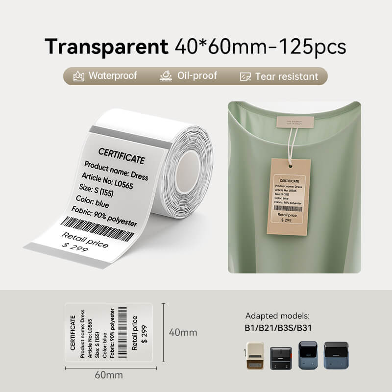 Clear Label Tape for B21, B1, B3S - Image 11