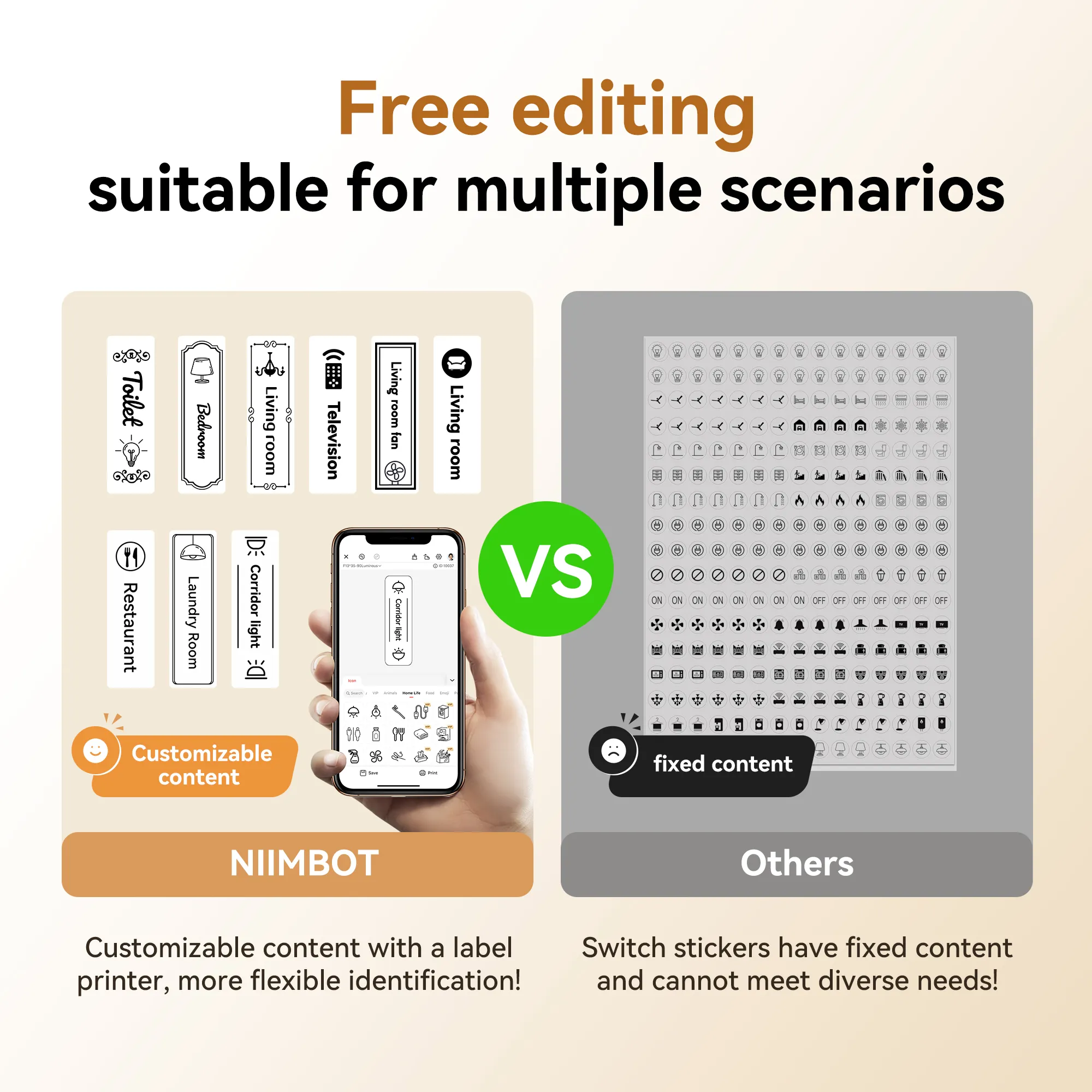NIIMBOT D110 Upgraded Thermal Switch Mini Label Maker Bluetooth for Office Home School - Image 4