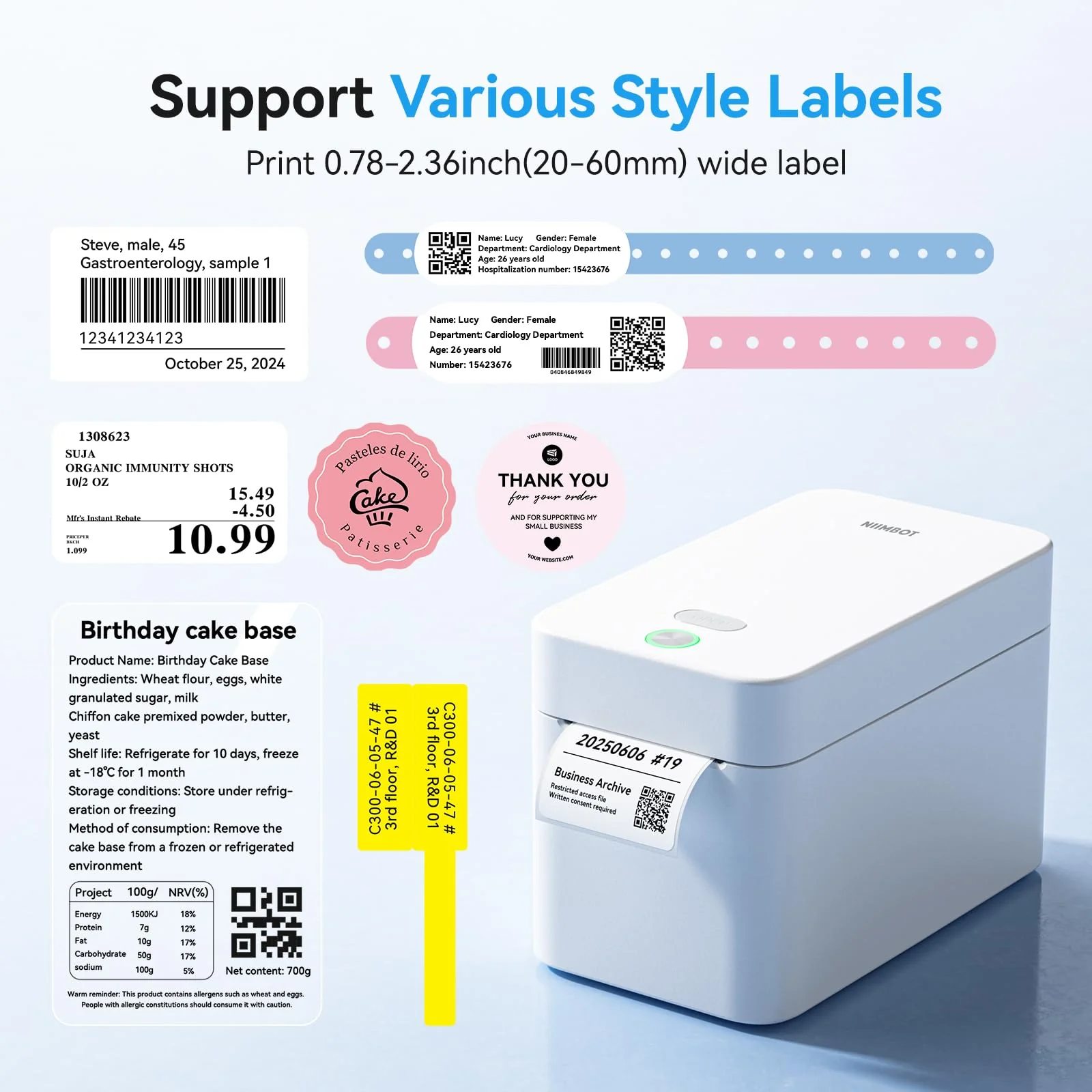 NIIMBOT K2 Desktop Thermal Label Printers 2 Inches Inkless Label Machine for iOS, Android, Laptop, Wireless Printer for Small Business - Image 3