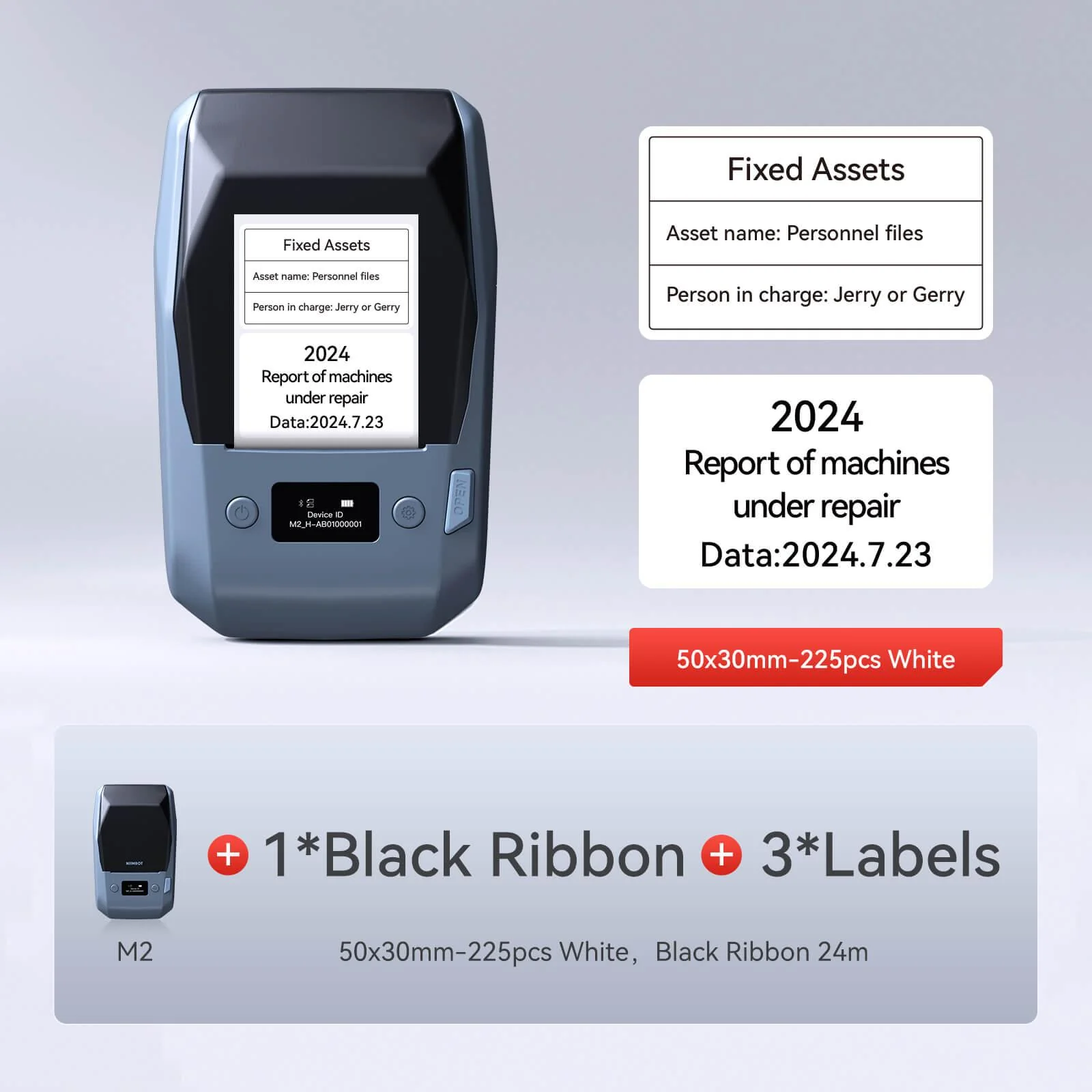 NIIMBOT M2 Thermal Transfer Label Maker, Smart Color Printing with Phones & PC for Office, Lab, Vial Bottle - Image 20