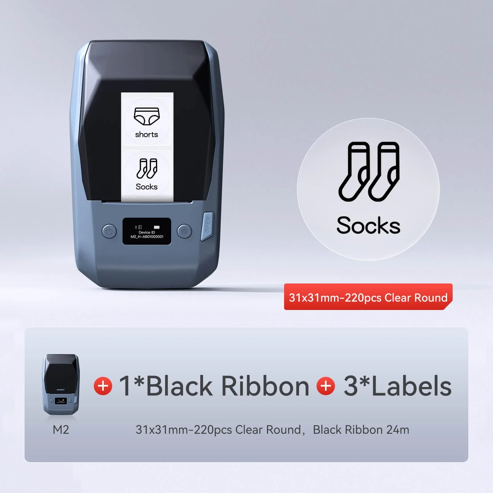 NIIMBOT M2 Thermal Transfer Label Maker, Smart Color Printing with Phones & PC for Office, Lab, Vial Bottle - Image 27
