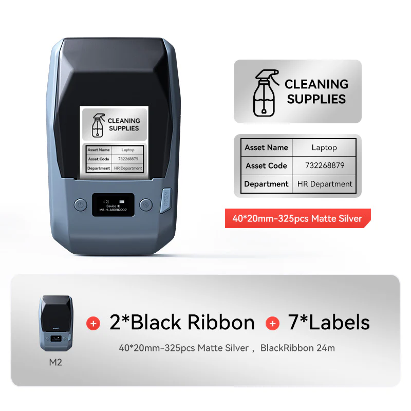 NIIMBOT M2 Thermal Transfer Label Maker, Smart Color Printing with Phones & PC for Office, Lab, Vial Bottle - Image 39