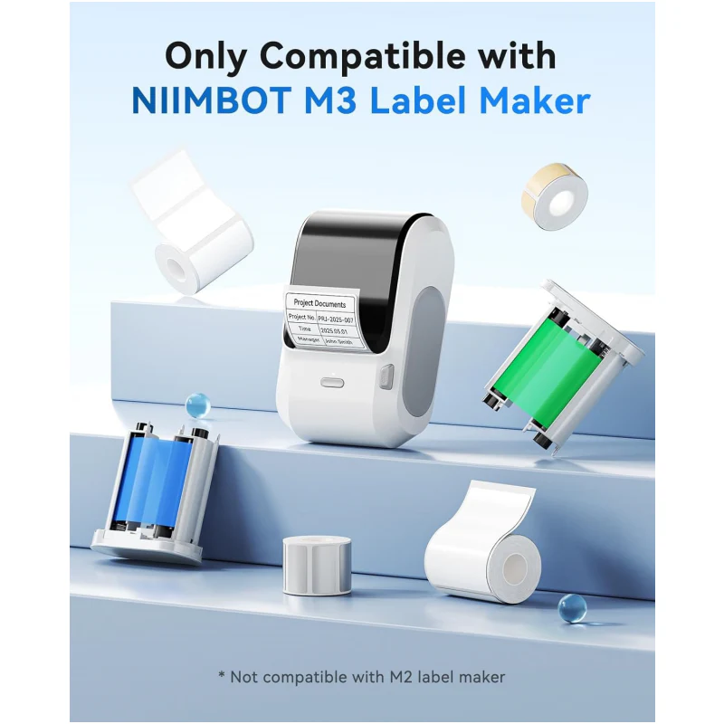 NIIMBOT Compatible Labeling M3 Ribbon, Replacement Refill Tapes, Up to 26 Meters - Image 3