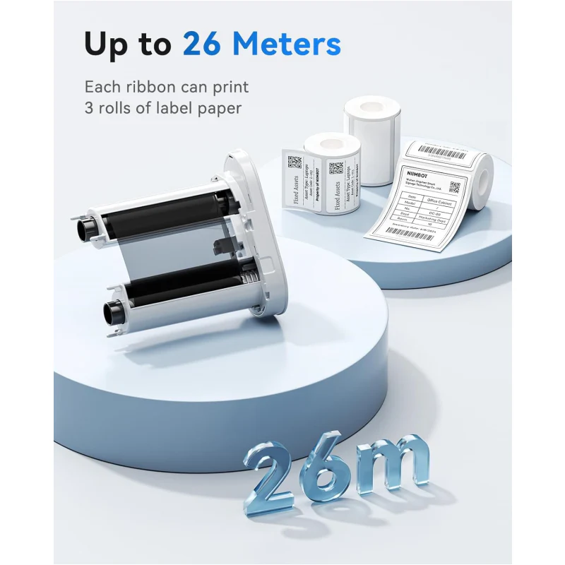 NIIMBOT Compatible Labeling M3 Ribbon, Replacement Refill Tapes, Up to 26 Meters - Image 4