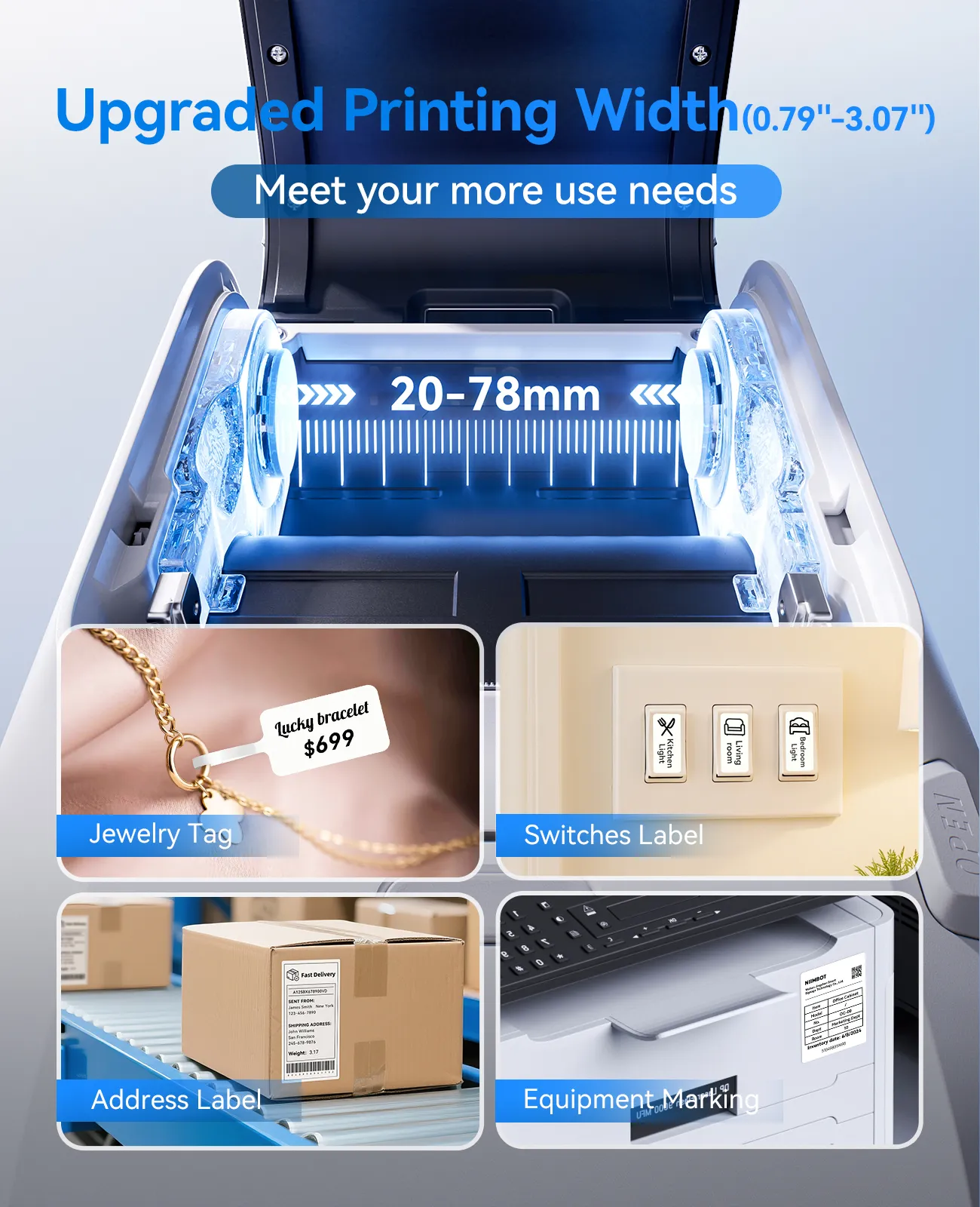 NIIMBOT M3 Inkless Label Maker, Bluetooth Color Thermal Transfer Printer for Shipping - Image 5