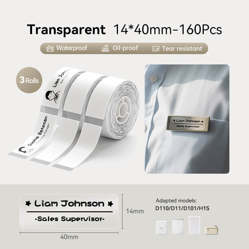 Transparent Label Tape for D11, D110, D101 - Image 17